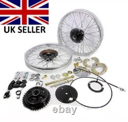 Fits Royal Enfield Front Rear Half Width Wheel Rim + Brake Complete Set