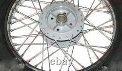 Fits Royal Enfield Steel Wheel Rim Pair Complete Wm2-19 With Tyre & Tube S2u