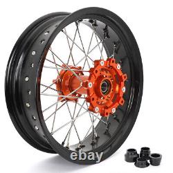 For KTM 690 Enduro / R 2008-2021 Supermoto 17 Complete Wheels Rim Hubs Flange