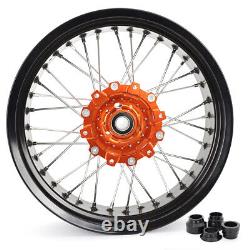 For KTM 690 Enduro / R 2008-2021 Supermoto 17 Complete Wheels Rim Hubs Flange