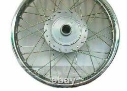 For Royal Enfield 350 500 Complete Pair Steel Wheel Rim Wm2 19 @Vi
