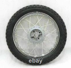 For Royal Enfield Rear Complete Steel Wheel Rim 19 Tyre + Tube