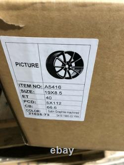 For Skoda Style 18 x 7.5 Alloy Wheels Set x4 New 5x112 Gun-Metal