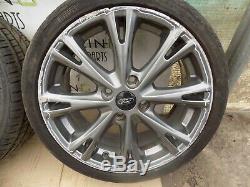 Ford Fiesta Mk7 St Ecoboost 17 Alloys Wheels With Tyres X4 Complete