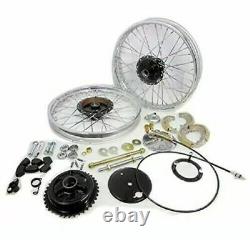 Front & Rear Half Width Wheel Rim Brake Ass Complete Set For Royal Enfield 350CC