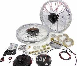 Front & Rear Half Width Wheel Rim Brake Assey Complete Set for Royal Enfield AEs