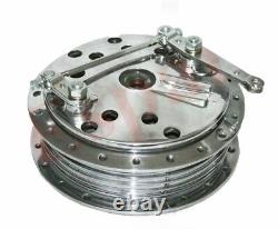 Front Wheel Rim With 7'' Complete Hub Drum Polished For BSA RE Motorcycle @Vi
