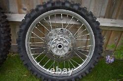 Genuine 2006 Honda CR125 OEM Wheel set Very good condition CR 125 wheels rims