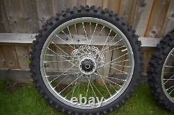 Genuine 2006 Honda CR125 OEM Wheel set Very good condition CR 125 wheels rims