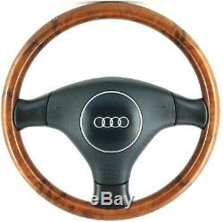 Genuine Audi wood rim steering wheel complete. A3 A4 A6 A8 S Line TDI etc. 15A