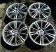 Genuine Bmw E90 M-sport Mv3 18 Complete Set Of Staggered Alloy Wheels 8036933/4