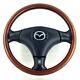 Genuine Mazda Mx-5 Mk2 Nardi Dark Wood Rim Steering Wheel, Complete. Nb. 16c