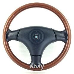 Genuine Mazda MX-5 MK2 Nardi dark wood rim steering wheel, complete. NB. 2C