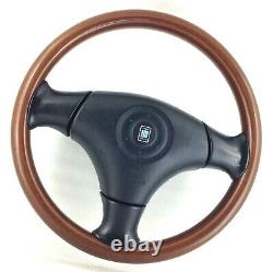 Genuine Mazda MX-5 MK2 Nardi dark wood rim steering wheel, complete. NB. 2C