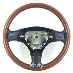 Genuine Mazda MX-5 MK2 Nardi dark wood rim steering wheel, complete. NB. 2C