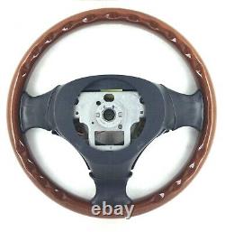 Genuine Mazda MX-5 MK2 Nardi dark wood rim steering wheel, complete. NB. 2C