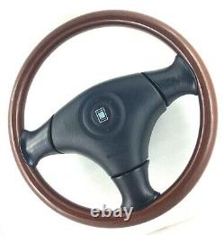Genuine Mazda MX-5 MK2 Nardi dark wood rim steering wheel, complete. NB. 3D