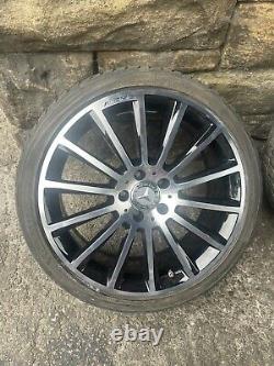 Genuine Mercedes Amg 19 Turbine Alloy Wheels Complete Set C E S Class C63