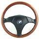 Genuine Nardi Bmw E36 Wood Rim Complete Steering Wheel. Rare Original Oem. 15d