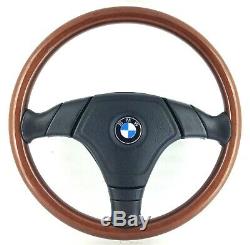 Genuine Nardi BMW E36 wood rim complete steering wheel. Rare original OEM. 15D