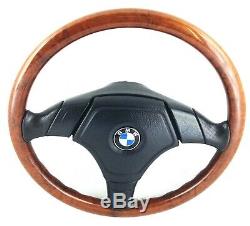 Genuine Nardi BMW E36 wood rim complete steering wheel. Rare original OEM. 15D