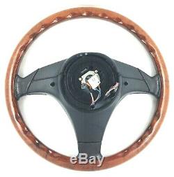 Genuine Nardi BMW E36 wood rim complete steering wheel. Rare original OEM. 15D