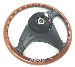 Genuine Nardi BMW E36 wood rim complete steering wheel. Rare original OEM. 15D