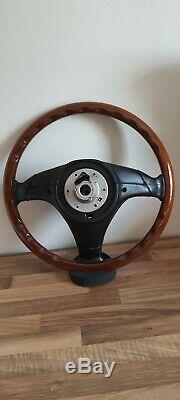Genuine Nardi BMW E36 wood rim complete steering wheel. Rare original OEM. Bois