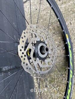 Green And Black Mavic Aksium Disc Wheels And Tyres With Brake Discs