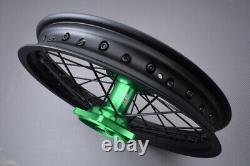Green Enduro Rear Wheel / Rim Complete KAWASAKI KLX 450 R 2009-2011 2,15x18