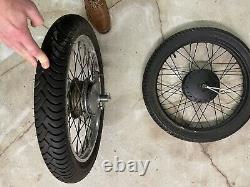 HONDA C90 CUB Off C Reg FRONT + REAR WHEEL + TYRES COMPLETE ASSEMBLED