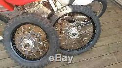 HONDA XR250 Complete wheels (talon hubs + Excel rims), tyres and axles