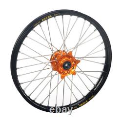 Haan Complete Front Wheel For KTM SX 85 B/W Black Rim / Blue Hub 19 X 1.60