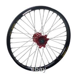 Haan Complete Rear Wheel For CR125/250 95-99 Black Rim / Red Hub 18 X 2.15