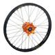 Haan Complete Rear Wheel Sx/tc/mc85 B/w 25 Black Rim / Orange Hub 16 X 1.85