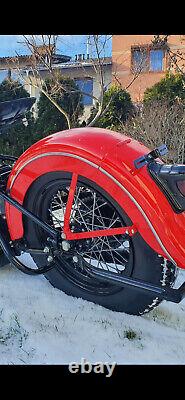 Harley WL WLA WLC WLD Flathead Complete Rear 16 Wheel with Black Rim