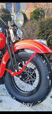 Harley WL WLA WLC WLD UL EL Flathead Complete Front 16 Wheel with Black Rim