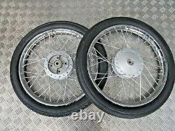 Honda C90 Cub 98-03 Front + Rear Wheel S + Tyres Complete Assembled Ready To Fit