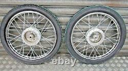 Honda C90 Cub 98-03 Front + Rear Wheel S + Tyres Complete Assembled Ready To Fit