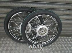 Honda C90 Cub 98-03 Front + Rear Wheel S + Tyres Complete Assembled Ready To Fit