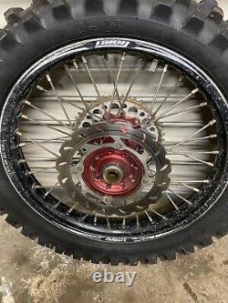 Honda Crf 450 R 2014 Complete Talon/black/red Wheel Set Dics Spacers Tyre
