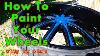 How To Paint Your Car Wheels A Two Tone Color Allkandy Wet Wet Curb Rash Repair On Your Rims