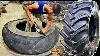How To Retreading An Old Big Tire Amazing Process Of Retreading Old Tractor Tire
