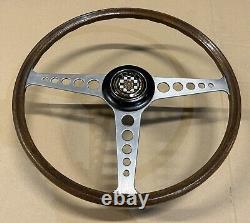Jaguar E Type Wood Rim Steering Wheel With boss And Badge Completely Original