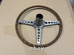 Jaguar E Type Wood Rim Steering Wheel With boss And Badge Completely Original