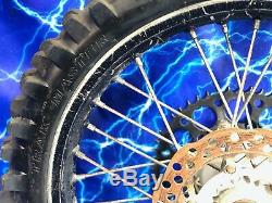 KTM Complete Rear Wheel Rim Black OEM Stock Assembly 125-530 19x2.15