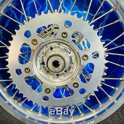 KTM Complete Rear Wheel Rim Warp 9 Silver Assembly 125-530 18x2.15