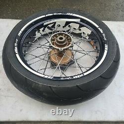 KTM LC4 640 1997-2007 Complete Rear Wheel 160/60-17 Tyre Rim Hub SMC Supermoto