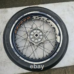 KTM LC4 640 1997-2007 Complete Rear Wheel 160/60-17 Tyre Rim Hub SMC Supermoto