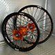 Ktm Sx85 Motocross Wheels Rims Black Orange Complete 16/19 Supemini Big Wheels